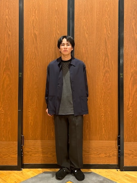 「秋のシャツ着こなし術」｜「アイテム（シューズ）」を使った、ほしださん（メンズ・170cm）の秋コーディネート