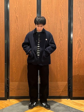 「アイテム（カバーオール）」を使った、ほしださん（メンズ・170cm）の冬コーディネート