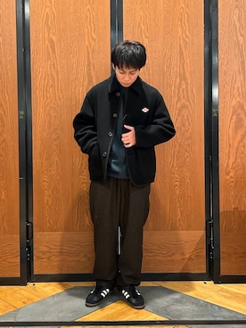 「アイテム（カバーオール）」を使った、ほしださん（メンズ・170cm）の冬コーディネート