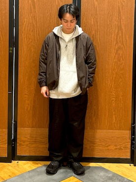 「秋のシャツ着こなし術」｜「アイテム（シューズ）」を使った、ほしださん（メンズ・170cm）の秋コーディネート