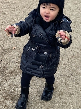 「ELLE（エル）のアイテム」を使った、anさん（キッズ・80cm）の冬コーディネート