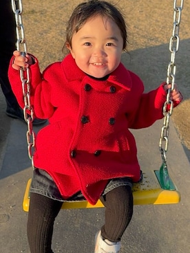 「BURBERRY（バーバリー）のアイテム」を使った、anさん（キッズ・80cm）の冬コーディネート