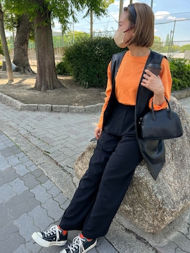 「ごきげんウィーク」｜「アイテム（その他アウター）」を使った、aiさん（レディース・161cm）の春コーディネート