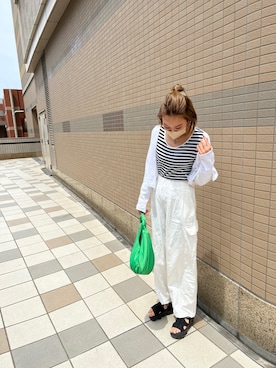 「アイテム（カーディガン/ボレロ）」を使った、aiさん（レディース・161cm）の春コーディネート