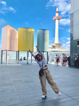 「アイテム（チノパンツ、その他）」を使った、Beoneさん（レディース・158cm）の春コーディネート