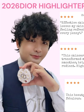 「Christian Dior（クリスチャンディオール）のアイテム（シャツ/ブラウス、ブルー系）」を使った、James laurentさん（メンズ・176cm）の春コーディネート