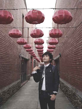 「Dior（ディオール）のアイテム（ジャケット/アウター）」を使った、James laurentさん（メンズ・176cm）の秋コーディネート