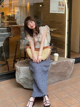 「hinari（ヒナリ）のアイテム」を使った、まるさん（レディース・153cm）の夏コーディネート