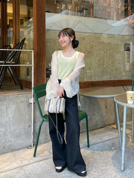 「hinari（ヒナリ）のアイテム」を使った、まるさん（レディース・153cm）の夏コーディネート