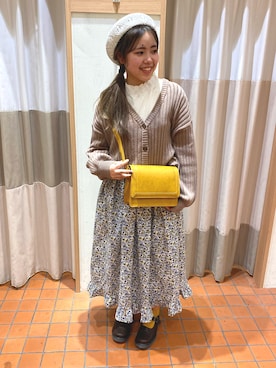 「ナチュラルスタイル」｜「アイテム（その他シューズ）」を使った、nagamo 𓂃𖥍‪𓈒𓏸さん（レディース・153cm）の冬コーディネート