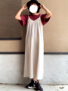 「キャミソールワンピ」｜Cocoさん（レディース・158cm）の夏コーディネート