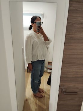「アイテム（デニムパンツ）」を使った、mimaさん（レディース・165cm・40代）の夏コーディネート