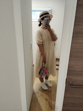 「アイテム（ワンピース）」を使った、mimaさん（レディース・165cm・40代）の夏コーディネート