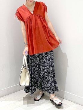 「GLOBAL WORK（グローバルワーク）のアイテム（パンツ）」を使った、ぽてとさん（レディース・158cm）の夏コーディネート