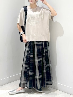 「アイテム（バックパック/リュック）」を使った、ぽてとさん（レディース・158cm）の夏コーディネート