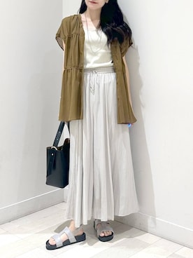 「アイテム（タンクトップ）」を使った、ぽてとさん（レディース・158cm・20代）の夏コーディネート