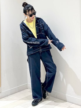 「アイテム（デニムジャケット）」を使った、ぽてとさん（レディース・158cm・20代）の秋コーディネート