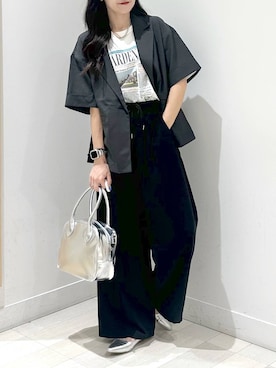 「アイテム（ボストンバッグ）」を使った、ぽてとさん（レディース・158cm・20代）の夏コーディネート