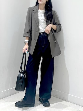 「アイテム（テーラードジャケット）」を使った、ぽてとさん（レディース・158cm・20代）の夏コーディネート