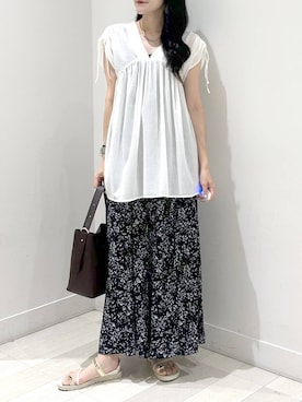 「アイテム（タンクトップ）」を使った、ぽてとさん（レディース・158cm・20代）の夏コーディネート