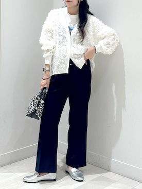 「アイテム（ローファー、シルバー系）」を使った、ぽてとさん（レディース・158cm）の夏コーディネート