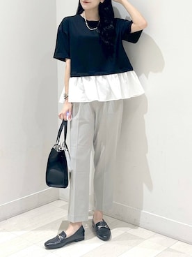 「体型カバー」｜ぽてとさん（レディース・158cm）の夏コーディネート