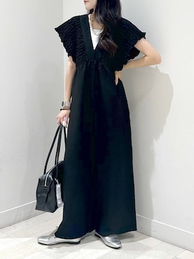 「アイテム（ボストンバッグ）」を使った、ぽてとさん（レディース・158cm）の夏コーディネート