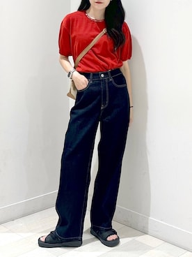 「GLOBAL WORK（グローバルワーク）のアイテム（パンツ）」を使った、ぽてとさん（レディース・158cm）の夏コーディネート