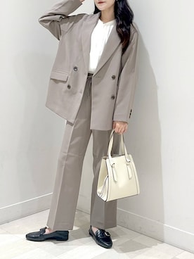 「GLOBAL WORK（グローバルワーク）のアイテム（テーラードジャケット）」を使った、ぽてとさん（レディース・158cm）の秋コーディネート