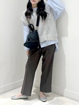 「アイテム（バレエシューズ）」を使った、ぽてとさん（レディース・158cm）の夏コーディネート