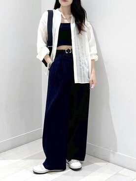 「GLOBAL WORK（グローバルワーク）のアイテム（ベルト）」を使った、ぽてとさん（レディース・158cm）の春コーディネート