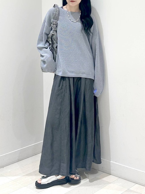 新品タグ付き23区　洗えるストレッチ　ラメ　プルオーバー　ニット 23区 ニット セーター 「洗える」オータムメタリック ラメ