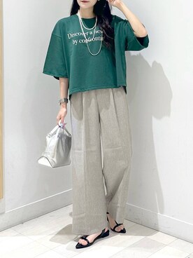 「GLOBAL WORK（グローバルワーク）のアイテム（サンダル）」を使った、ぽてとさん（レディース・158cm）の夏コーディネート