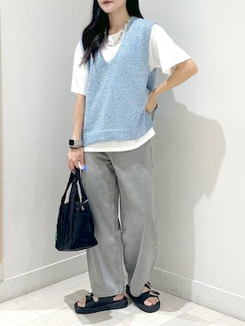 「アイテム（トートバッグ）」を使った、ぽてとさん（レディース・158cm・20代）の夏コーディネート