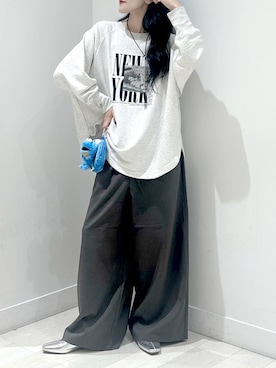 「アイテム（ポーチ）」を使った、ぽてとさん（レディース・158cm）の秋コーディネート
