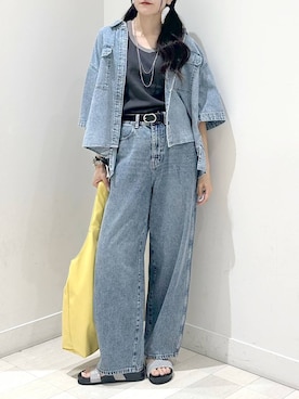 「アイテム（タンクトップ）」を使った、ぽてとさん（レディース・158cm・20代）の夏コーディネート