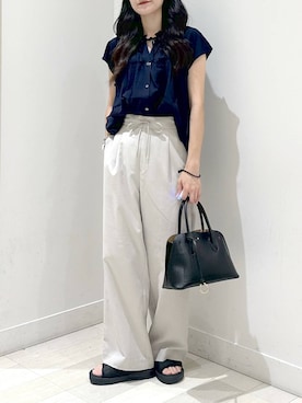 「GLOBAL WORK（グローバルワーク）のアイテム（パンツ）」を使った、ぽてとさん（レディース・158cm）の夏コーディネート