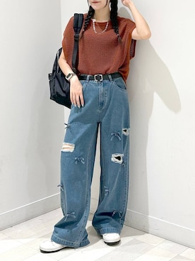 「アイテム（バックパック/リュック）」を使った、ぽてとさん（レディース・158cm・20代）の夏コーディネート