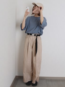 「haco!（ハコ）のpolka polka スポーツサンダル（サンダル）」を使った、あるぱか。さん（レディース・155cm）の夏コーディネート