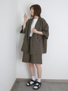 「ごきげんウィーク」｜「アイテム（その他トップス）」を使った、あるぱか。さん（レディース・155cm）の春コーディネート
