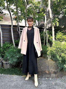 「アイテム（ドレス、ブラック系）」を使った、Myshawty officialさん（レディース・160cm）の春コーディネート