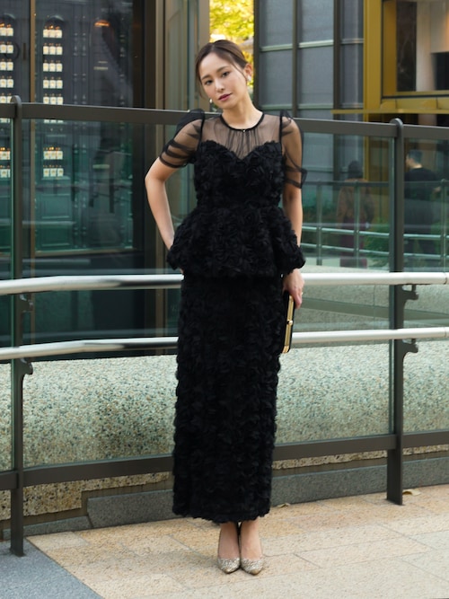 rose peplum set dress（ドレス）｜My shawty（マイシャウティー）の