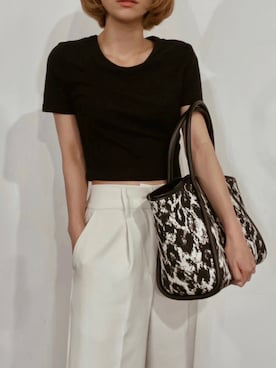 「My shawty（ﾏｲｼｬｳﾃｨｰ）のアイテム（ハンドバッグ）」を使った、Myshawty officialさん（レディース・160cm）の夏コーディネート