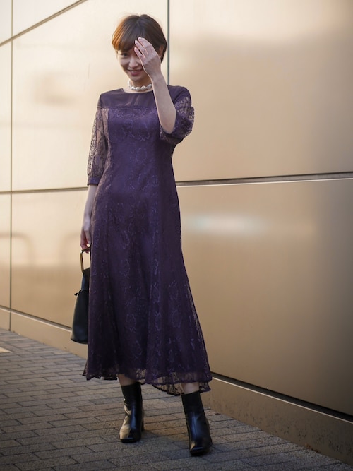 セール】lowya lace midi dress（ドレス）｜My shawty（マイ