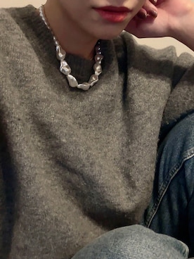 「My shawty（ﾏｲｼｬｳﾃｨｰ）のアイテム（ネックレス）」を使った、Myshawty officialさん（レディース・160cm）の秋コーディネート