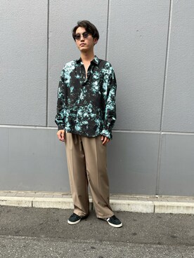 「DANKE SCHON（ダンケシェーン）のアイテム（スラックス）」を使った、大輝さん（メンズ・174cm）の夏コーディネート
