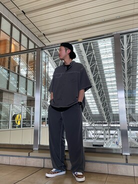 「DANKE SCHON（ダンケシェーン）のDankeSchon/ダンケシェーン/0ステッチ撥水SN ペインターパンツ（その他パンツ）」を使った、大輝さん（メンズ・174cm）の夏コーディネート