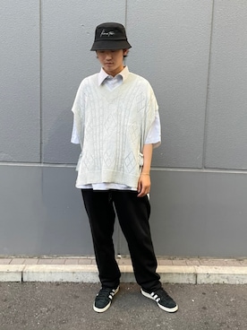 「KaneZ（ケインズ）のアイテム」を使った、大輝さん（メンズ・174cm）の夏コーディネート