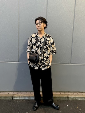 「WHITELAND（ホワイトランド）のアイテム（バッグ）」を使った、大輝さん（メンズ・174cm）の夏コーディネート