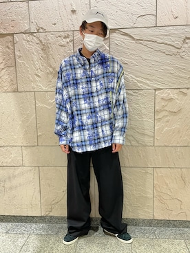 「DANKE SCHON（ダンケシェーン）のアイテム（スラックス）」を使った、大輝さん（メンズ・174cm）の夏コーディネート